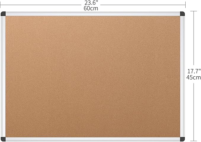 VIZ-PRO Cork Notice Board, 24 X 18 Inches, 3 Pack - Image 3
