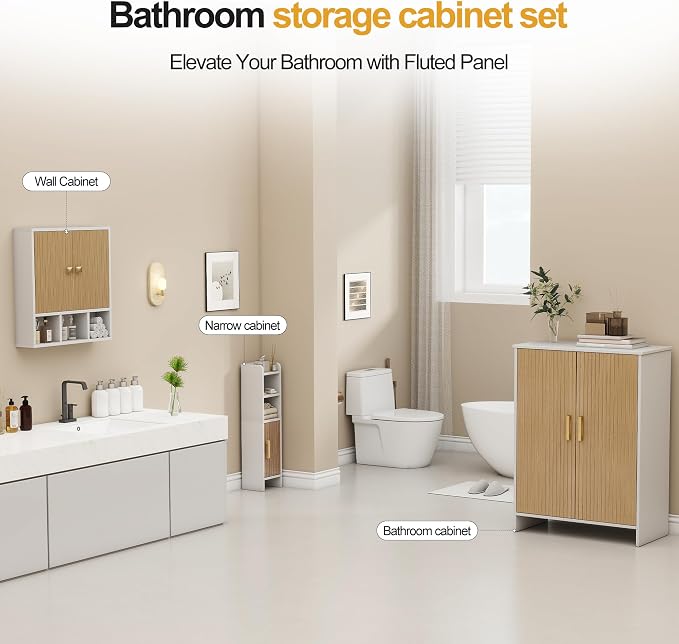Bathroom Wall Cabinet, Wooden Medicine Cabinet - Image 8
