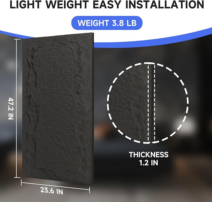 Stone 3D Wall Panels, 23.6"*47.2" Wall Paneling - Image 3