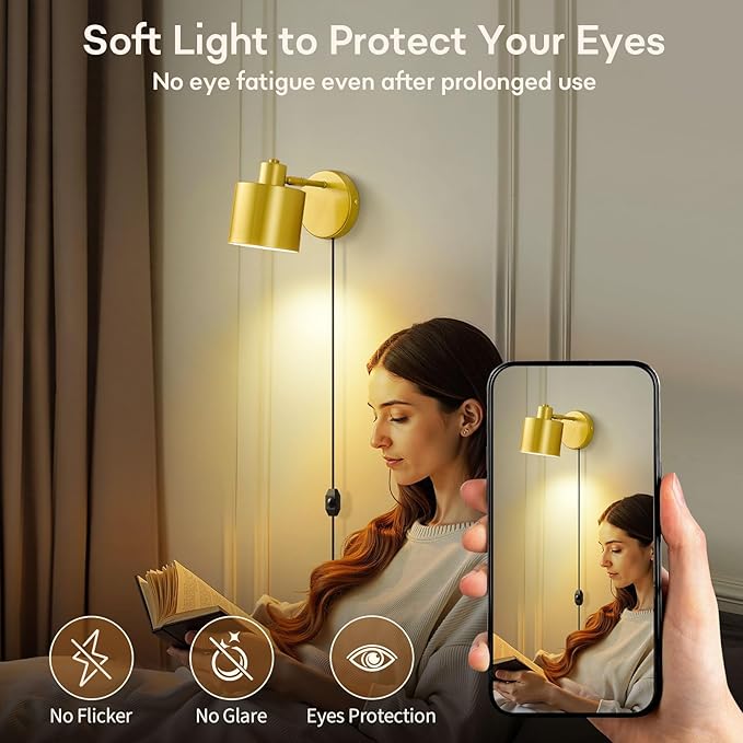 Lightess Plug in Wall Sconce - Image 7