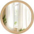 CULER Round Mirror 30 Inch, Natural Vanity Wall Rustic Mirrors, Circle Tempered by Culer