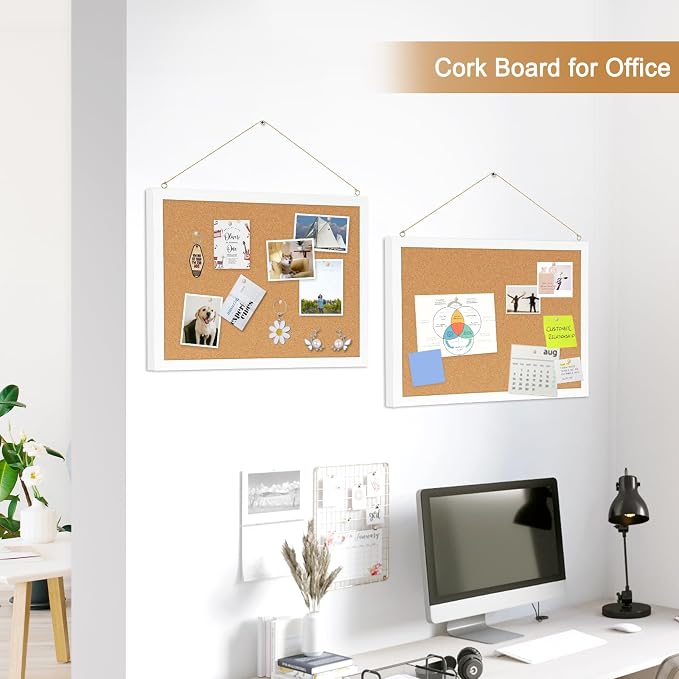 2-Pack Double-Sided Cork Board, Picture Display Vision Board Kit Corkboards - Image 7