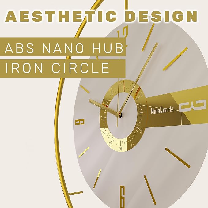 Large Luxury LED Backlit Wall Clock – Pendulum Roman Numeral Metal Ring - Image 8