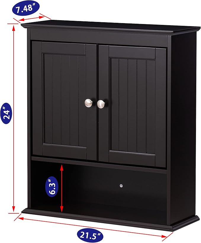 Spirich Bathroom Cabinet Wall Mounted, Wood Hanging Cabinets - Image 3
