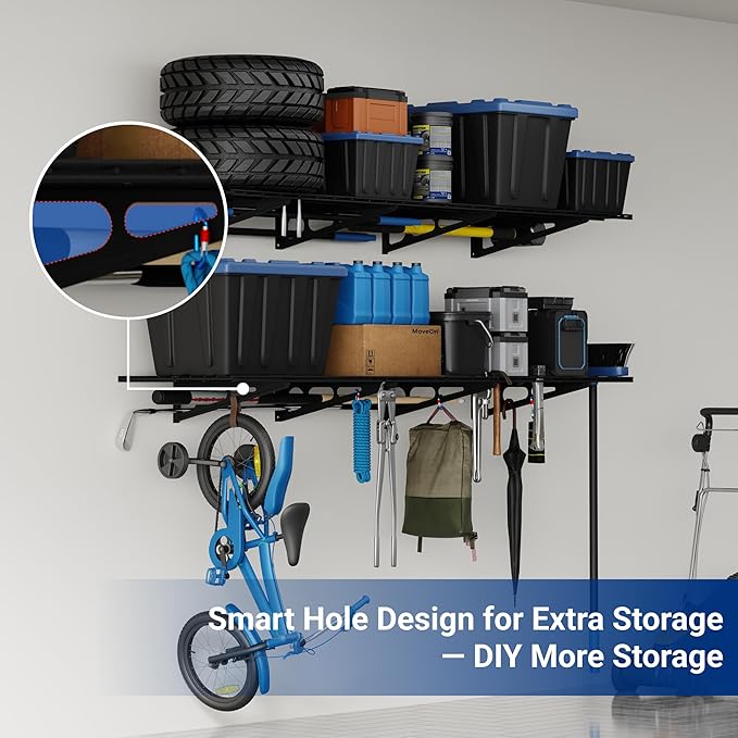 FLEXIMOUNTS 2-Pack 2x4ft 24-inch-by-48-inch Wall Shelf Garage Storage Rack Wall - Image 6