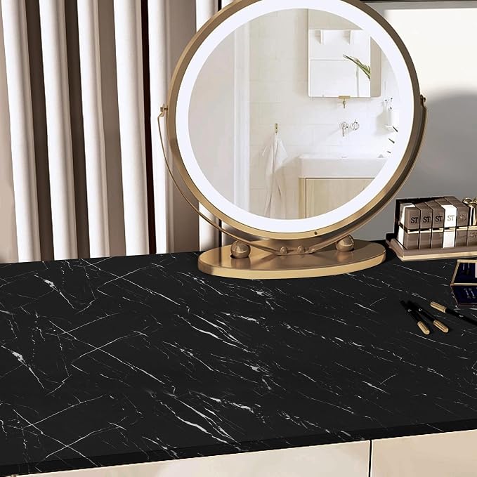 Abyssaly Black Marble Contact Paper Peel and Stick Countertops Waterproof Matte - Image 8
