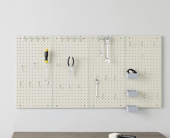 Amazon Basics Rectangular Metal Pegboard Wall Organizer, Tool Storage - Image 5