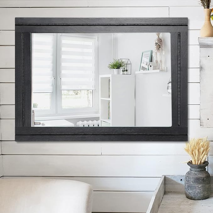 AAZZKANG Wood Framed Mirror Rectangular Mirrors - Image 5