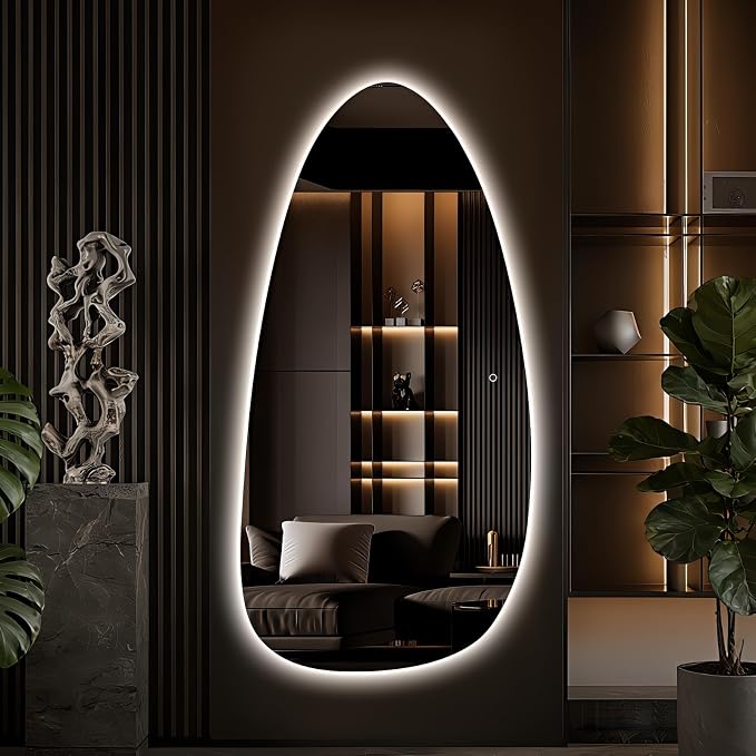 Led Full Body Mirror, Frameless Hanging Dressing Mirrors by TheiaMo