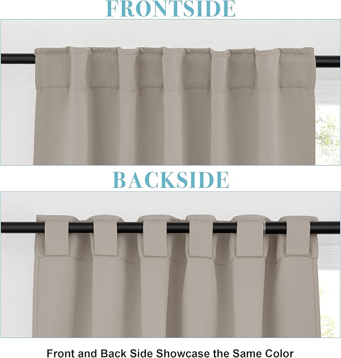 RYB HOME Blackout Curtains for Living Room Thermal Insulated Privacy Window - Image 3