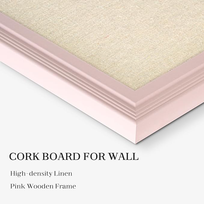 Large Cork Board with Linen, Picture Display Vision Board Corkboards - Image 2