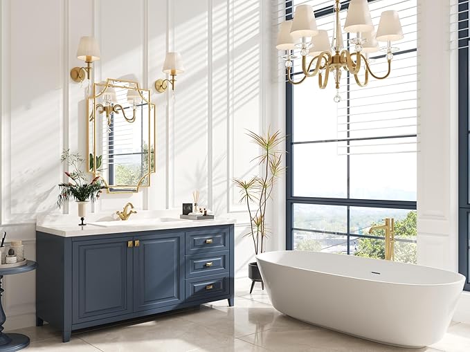 Kelly Miller 20"x30" Small Gold Bathroom Mirror - Image 4