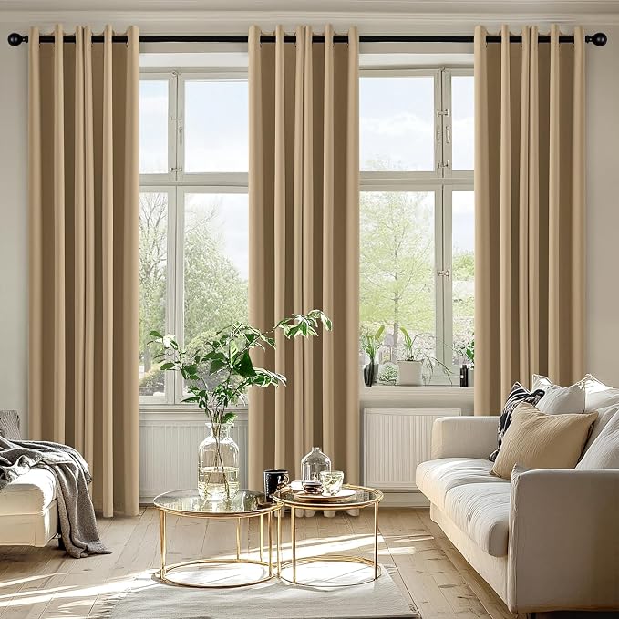 MIULEE Blackout Curtains for Bedroom Living Room 2 Panels, Thermal Insulated - Image 6
