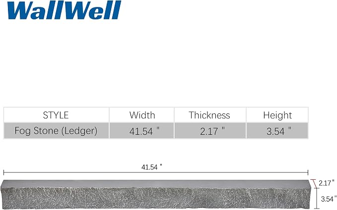 Faux Stone Wall Ledger Artisan Hand Painted Decorative Wall Trim - Image 6