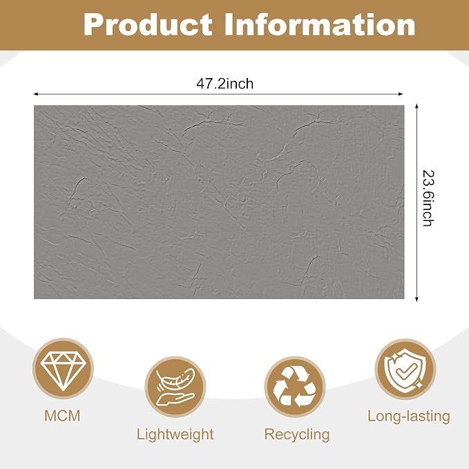 KASARO 3D Faux Stone Wall Panels, Modified Clay Material, Accent - Image 8