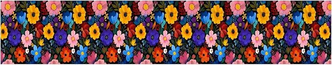 Colorful Floral Wallpaper Border 196x4 Inch Peel and Stick Wall Border - Image 8