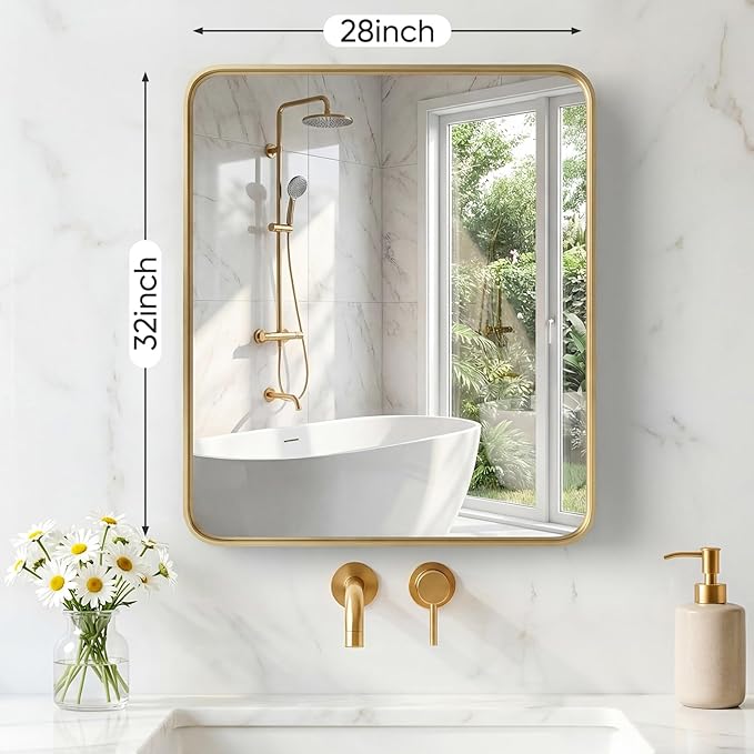 NEWBULIG 28X32 Inch Bathroom Mirror - Image 2
