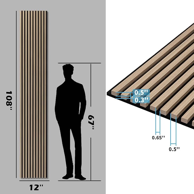 Art3d 2-Pack 108" x 12" Acoustic Wood Panels - Image 6