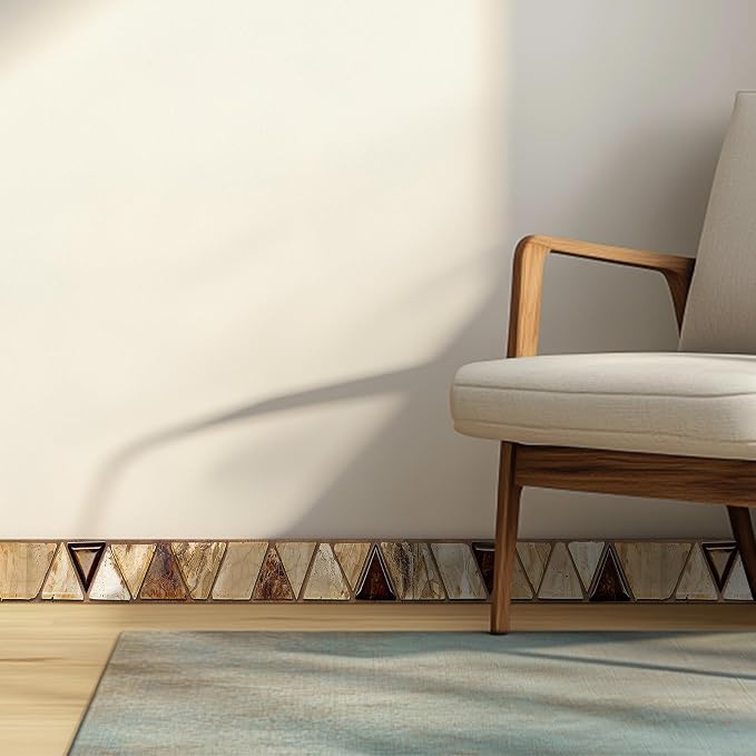 HOMETITUTE Wallpaper Border Peel and Stick Wall Decor PVC Geometric Wall - Image 4