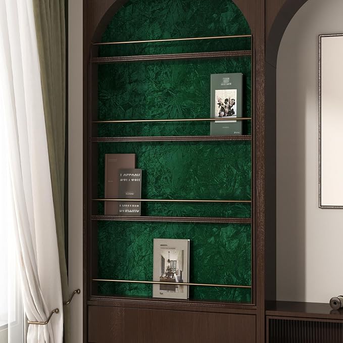 Wallercity 17.5''x236'' Green Self-Adhesive Velvet Flocking Liner Contact Paper - Image 6