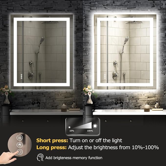 Hivone 30X36 LED Bathroom Mirror - Image 6