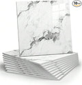 Chejiaye 10pcs Marble Peel and Stick Backsplash Waterproof Washroom Wall Panels by Chejiaye