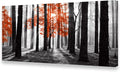 Cao Gen Decor Art S06675 Wall Art Canvas Painting Red Tree in Black and White by Cao+Gen+Decor+Art