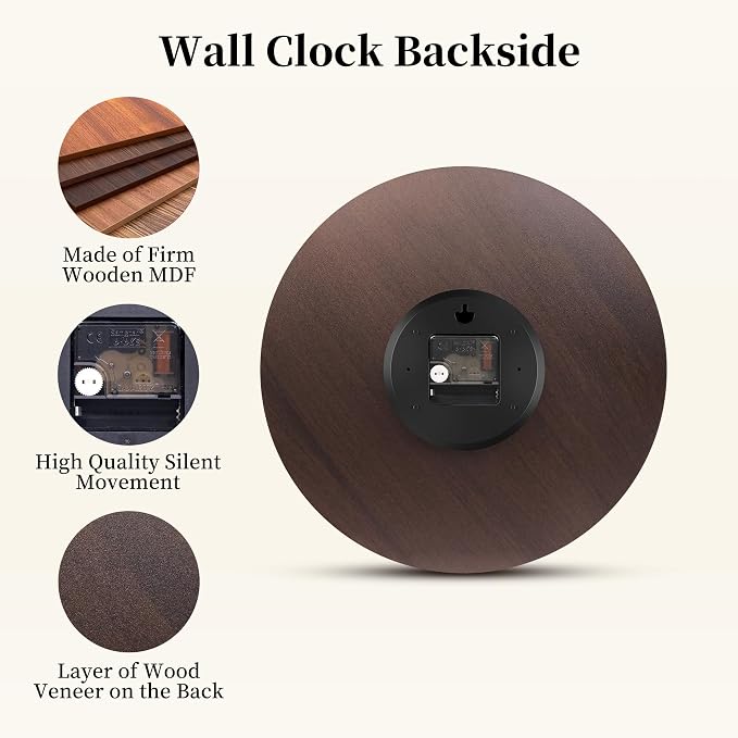 14 Inch Retro Round Wall Clock Old Town Vintage Antique Style Battery Operated - Image 4