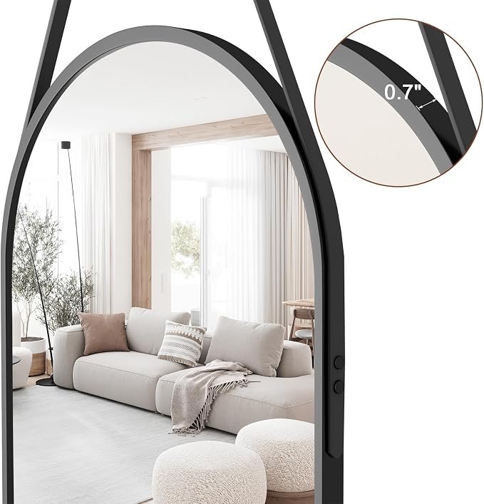 Full Length Mirror, Oval Wall Mounted Mirror - Image 6