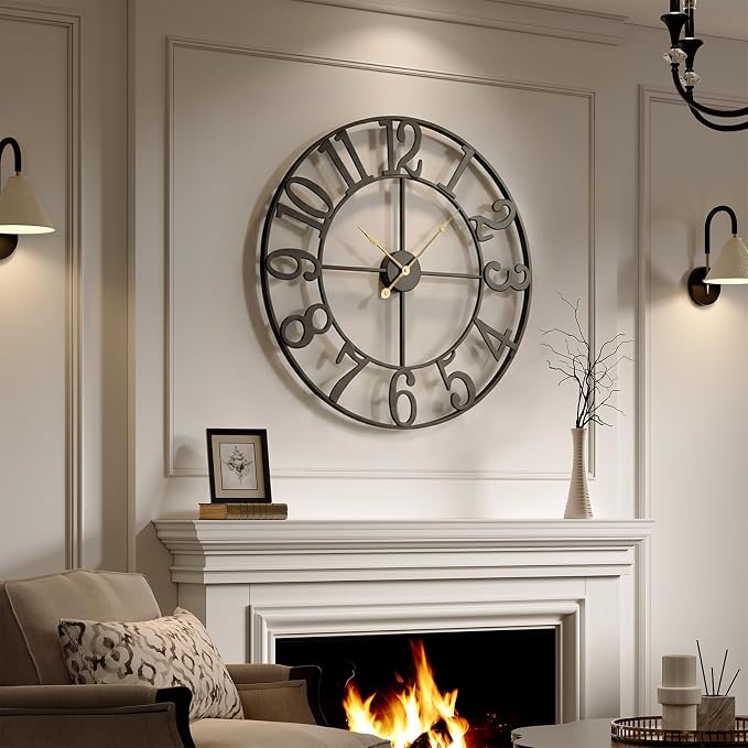 Cuspin Large Wall Clock for Living Room Decor, 30 Inch Wall Clock by Cuspin