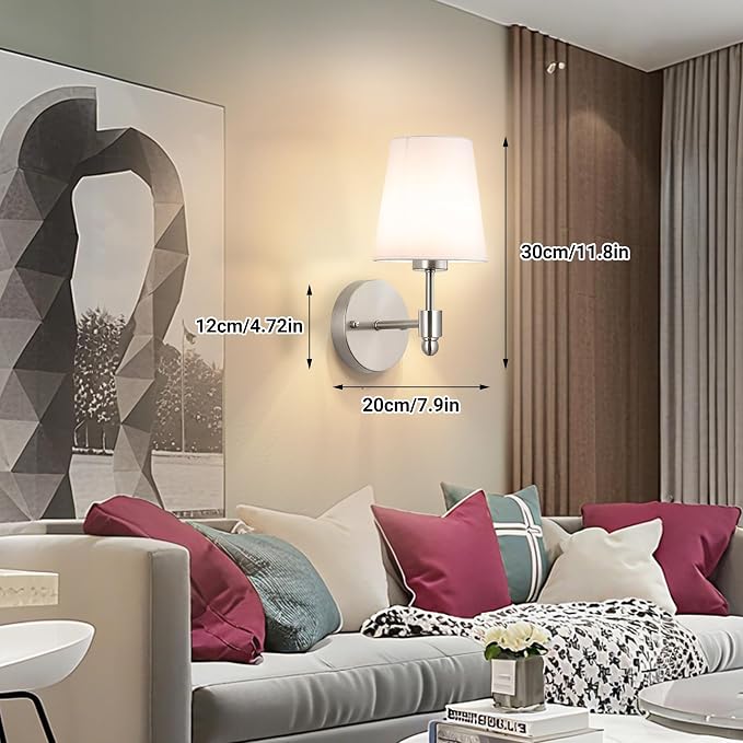 YHCDLAMP Battery Operated Wall Sconces Set of Two, Rechargeable Wireless Wall - Image 8