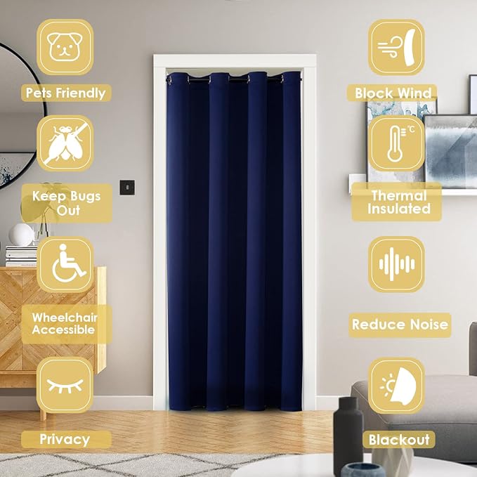 ChrisDowa Blackout Door Curtains - Image 2