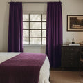NICETOWN Purple Blackout Velvet Curtains 84 inch Long, Dark Purple by NICETOWN