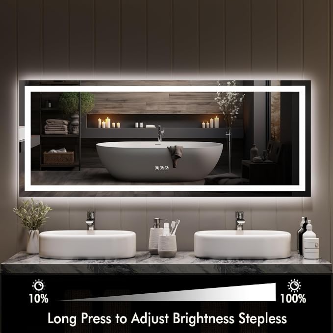 GarveeHome 60x24 LED Bathroom Mirror - Image 5