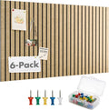 Cork Board Tiles for Wall with Push Pins, Removable 48" x 24" Slat Bulletin by Magrowill