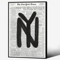 Black and White Newspaper Wall Art Vintage New York City Poster Trendy by Unknown