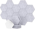 12 Pack Hexagon Acoustic Panels, TONOR 12"x 10"x 0.4" Self-adhesive Sound Proof by TONOR