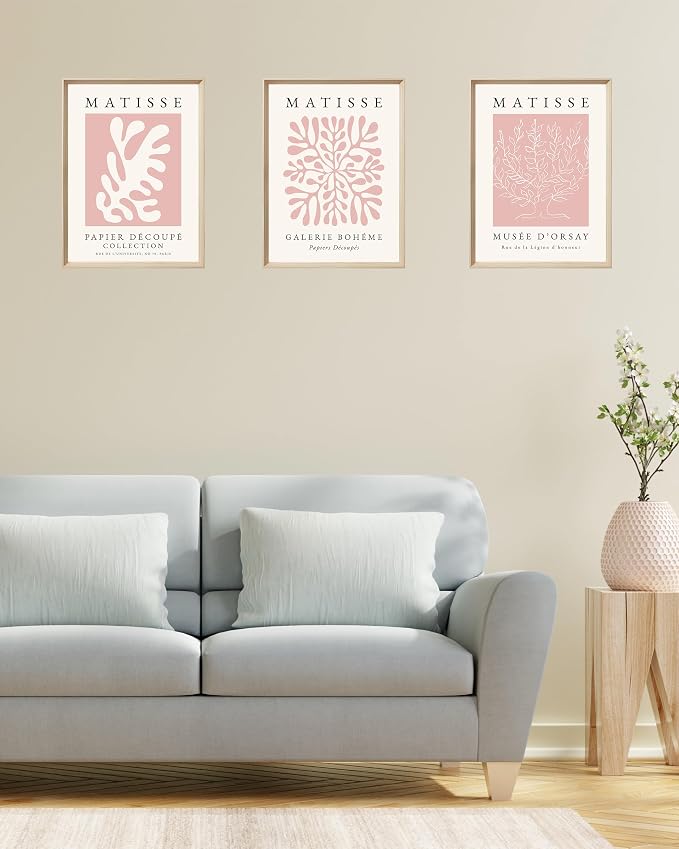 Framed Matisse Pink Canvas Wall Art, Abstract Matisse Canvas Wall Decor - Image 8