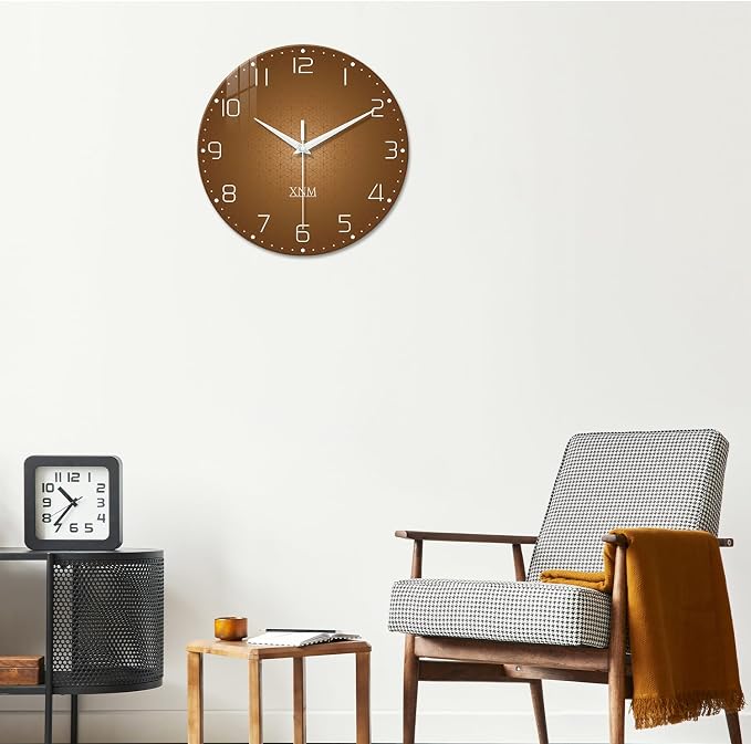 XNM Large Wall Clocks Battery Operated 16 Inch Modern Glass Wall Clock - Image 4