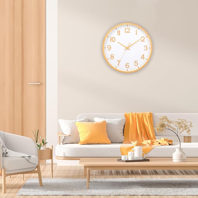 Wall Clocks Battery Operated 8 inch Modern Wall Clock, Silent Non Ticking Wall - Image 7