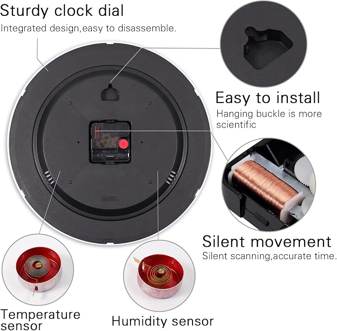 Wall Clock, Sweep Silent Movement Accurate Clocks - Image 4
