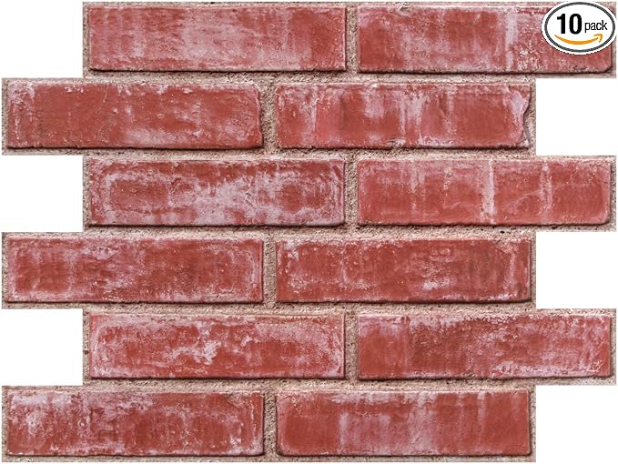Commomy 3D Peel and Stick Brick, Ultralight Thin PVC Faux Brick Wall Panels by CommomyDecor