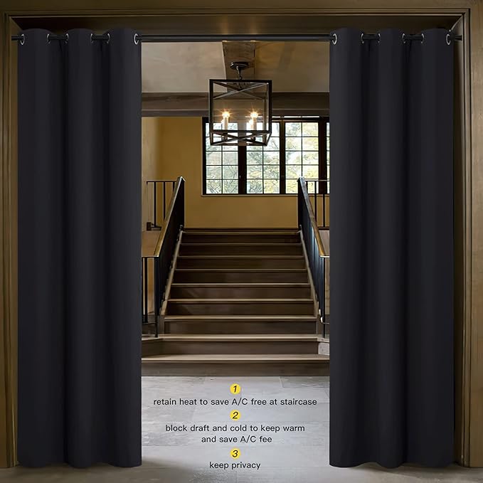 NICETOWN Door Curtain for Doorway Privacy, Curtains 120 Inch Length, Room - Image 2