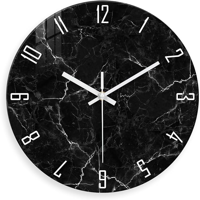 Big Wall Clock for Living Room Decor Marble Glass Wall Clock Battery Operated by Constantplanet%E6%97%97%E8%88%B0%E5%BA%97