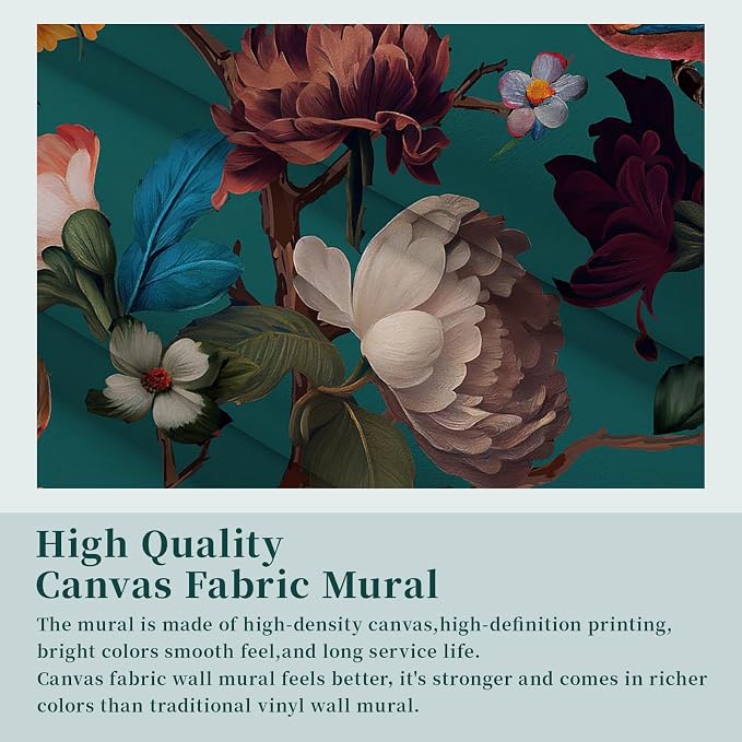 Zeeko Floral Peel and Stick Wallpaper Removable Mural Vintage Wallpaper - Image 6