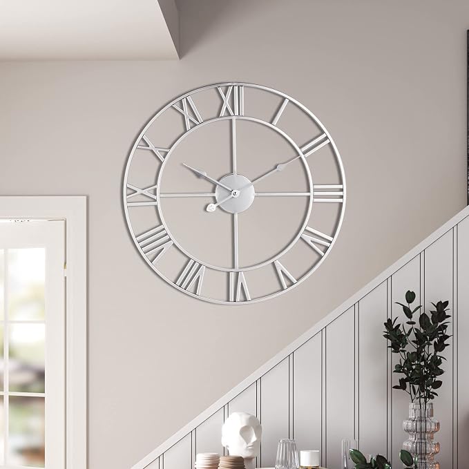 LEIKE 16" Modern Large Wall Clocks, Silent Non Ticking, Battery Operated - Image 7