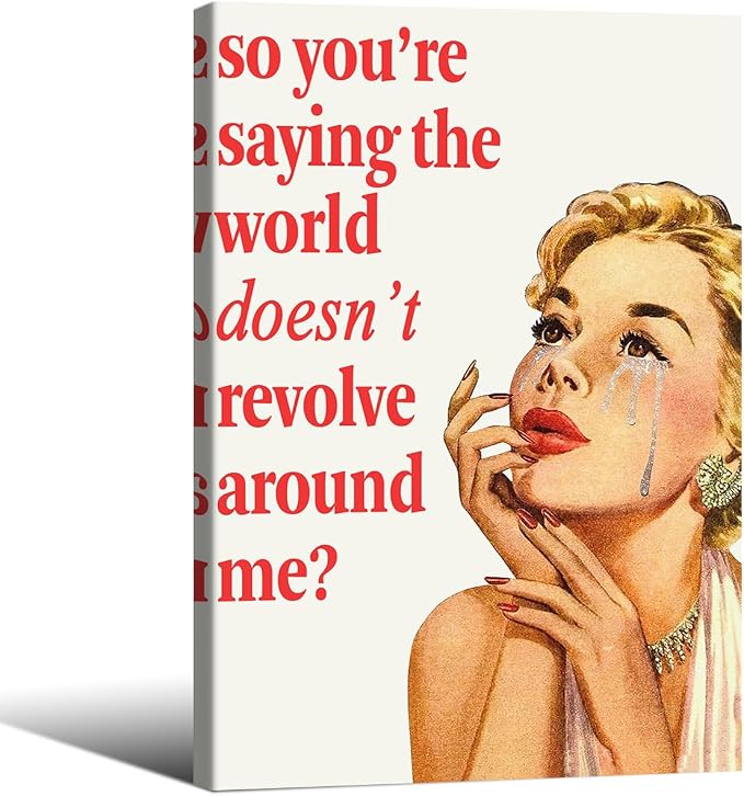 70s Pink Sexy Women Poster Funky Funny Quote Wall Art Retro Housewife Picture by Unknown