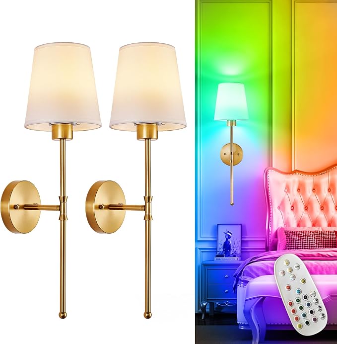 Depuley Battery Operated Wall Sconce: Set of 2 Wireless Wall Lights - Image 9