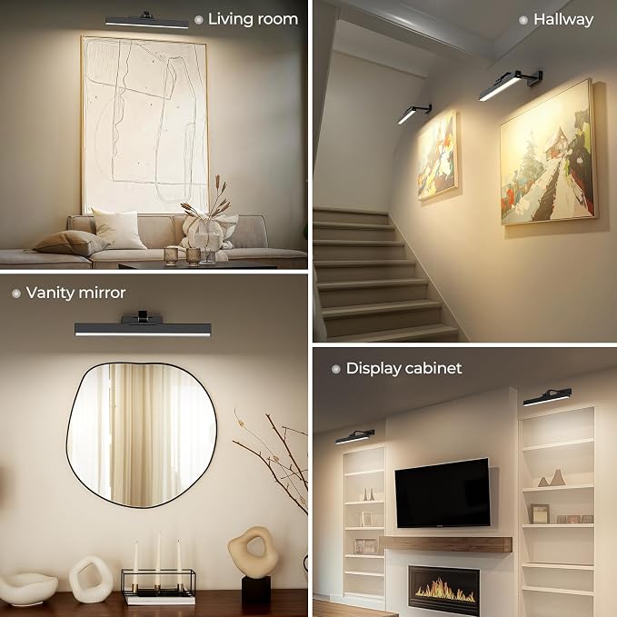 Picture Lights for Wall, Battery Operated Picture Light 16in Gallery Light for - Image 8