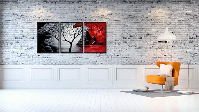 Wieco Art Extra Large Size Framed Canvas Art Prints Wall Art the Cloud Tree - Image 3
